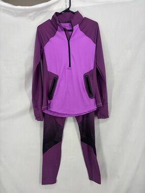 Under Armour ColdGear Reactor Set Purple Leggings Pullover Women’s Size Medium